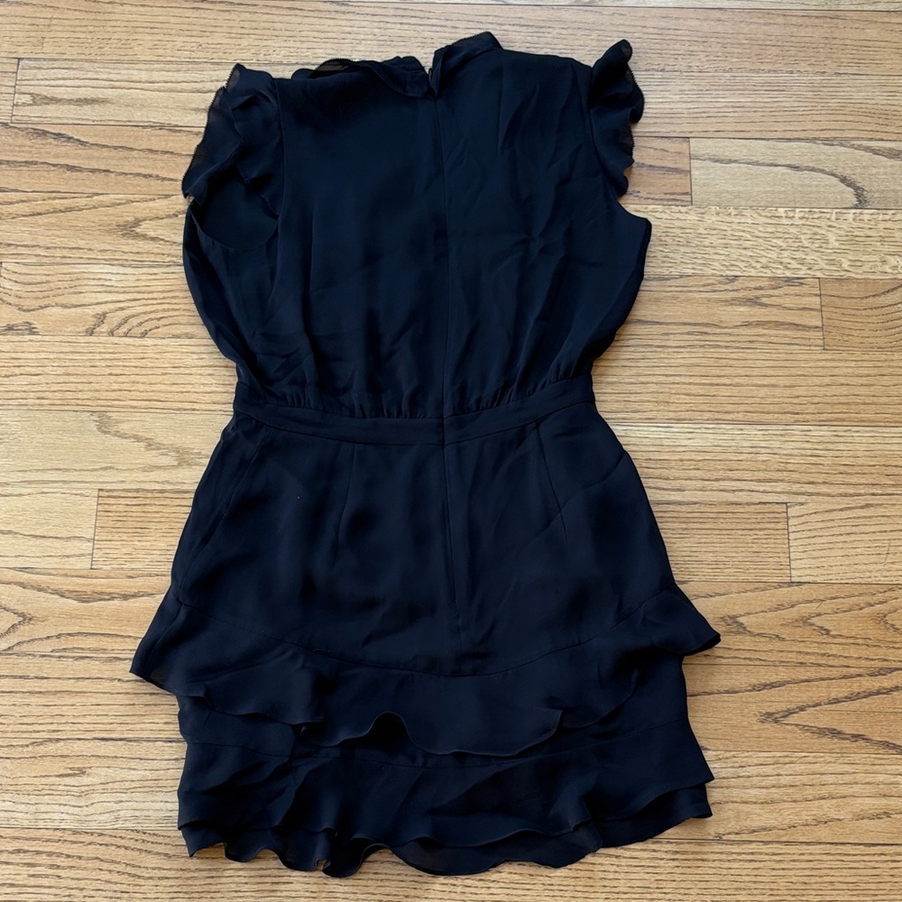 Parker Black Ruffle Mini Dress - Picture 2 of 6